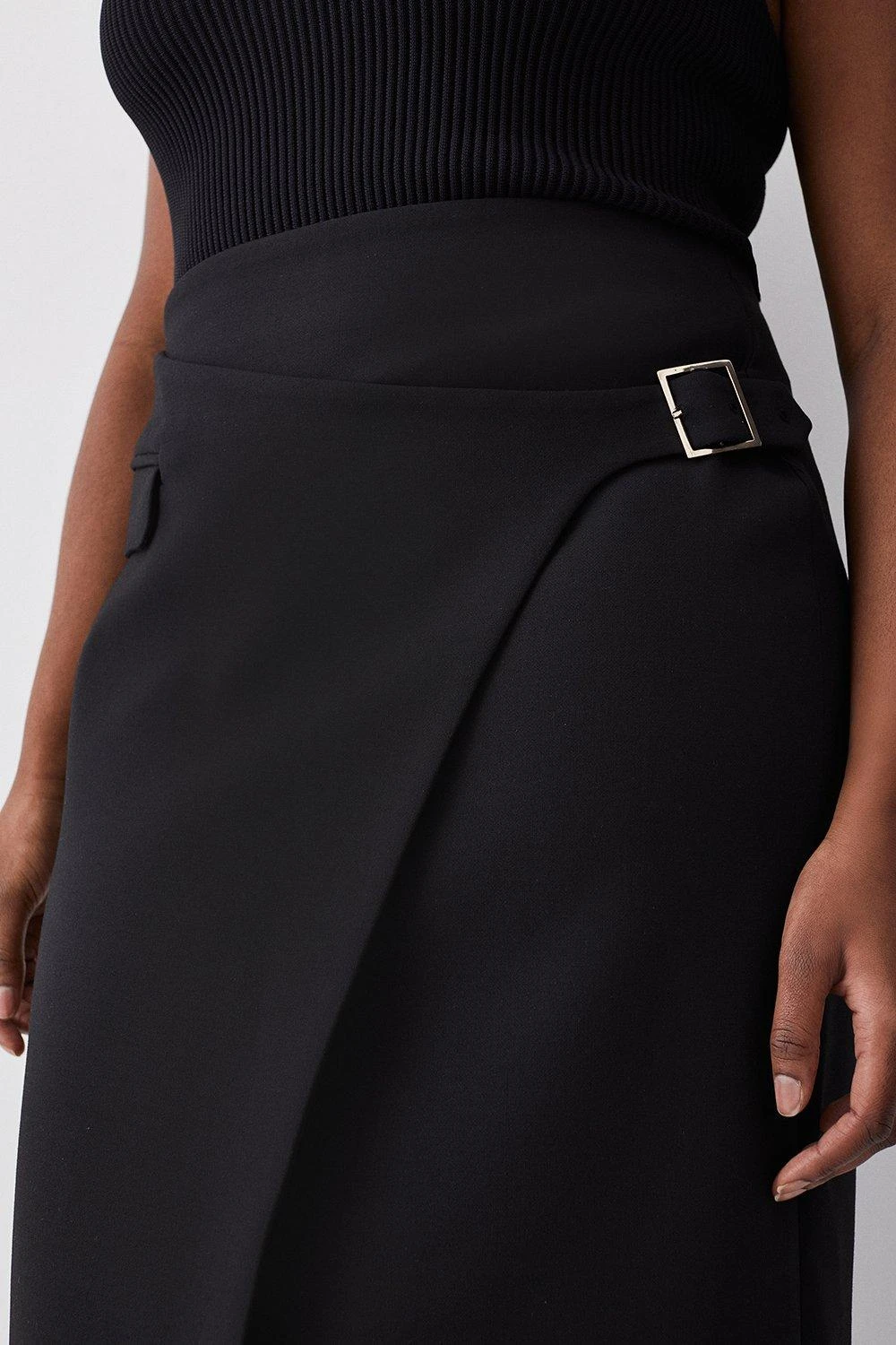 Karen Millen Plus Compact Stretch Wrap Midiaxi Skirt 6 Karen Millen Plus Compact Stretch Wrap Midiaxi Skirt - Image 4