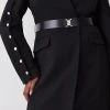 Karen Millen Plus Size Structured Crepe Belted Blazer Dress -Karen Millen shop black plus size structured crepe belted blazer dress