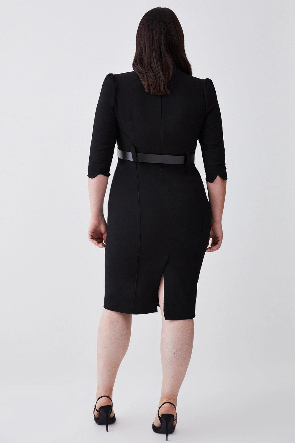 Karen Millen Plus Size Structured Crepe Forever Midi Dress 5 Karen Millen Plus Size Structured Crepe Forever Midi Dress - Image 3