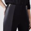 Karen Millen Ponte & Faux Leather Zip Detail Jodhpur Leggings