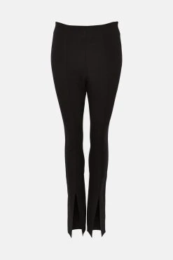 Karen Millen Ponte High Rise Split Front Legging -Karen Millen shop black ponte high rise split front legging 2