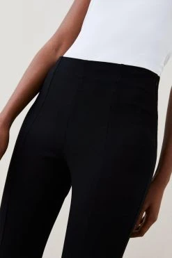 Karen Millen Ponte Slim Leg Flared Trouser 9 Karen Millen Ponte Slim Leg Flared Trouser -Karen Millen shop black ponte slim leg flared trouser 2