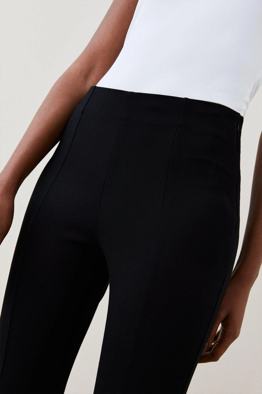 Karen Millen Ponte Slim Leg Flared Trouser 5 Karen Millen Ponte Slim Leg Flared Trouser - Image 3