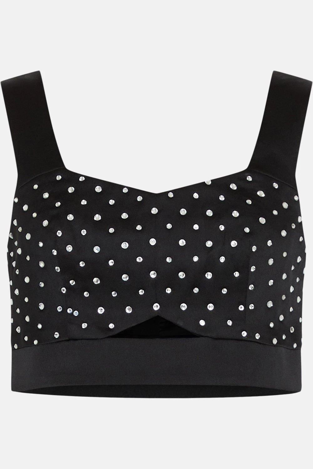 Karen Millen Satin Diamante Studded Bralet 3 Karen Millen Satin Diamante Studded Bralet