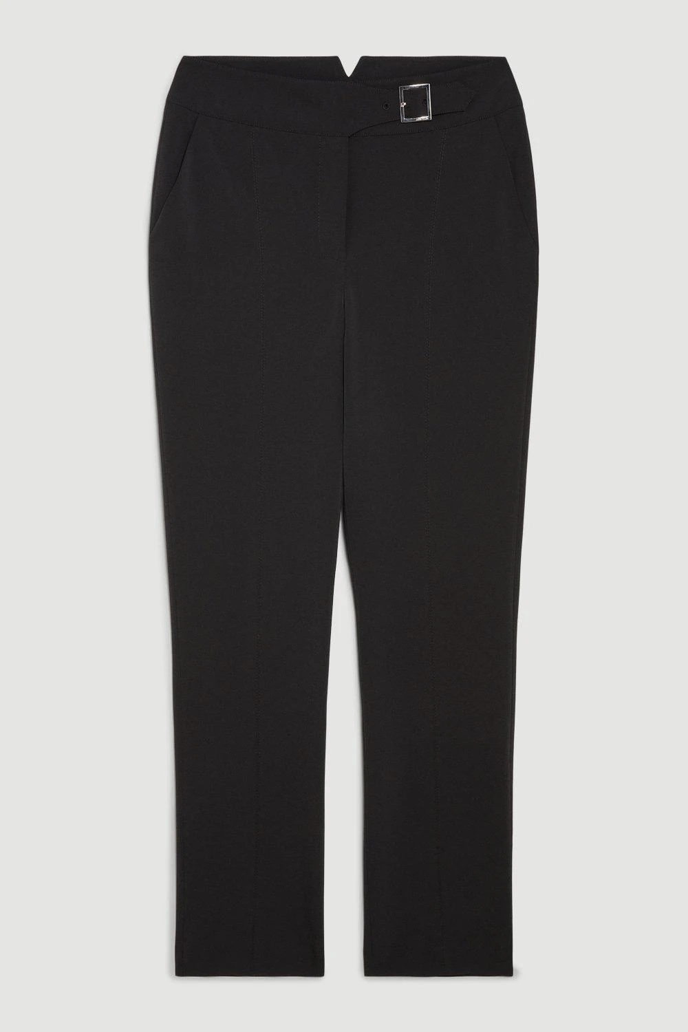 Karen Millen Signature Technical Stretch Tailored Buckle Slim Leg Trouser 3 Karen Millen Signature Technical Stretch Tailored Buckle Slim Leg Trouser