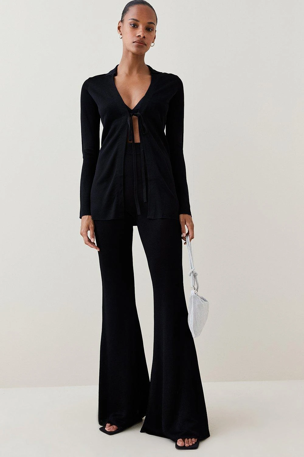 Karen Millen Slinky Jacquard Knit Shirt 7 Karen Millen Slinky Jacquard Knit Shirt - Image 5