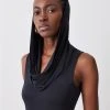 Karen Millen Slinky Jersey Dramatic Cowl Sleeveless Midaxi Dress -Karen Millen shop black slinky jersey dramatic cowl sleeveless midaxi dress