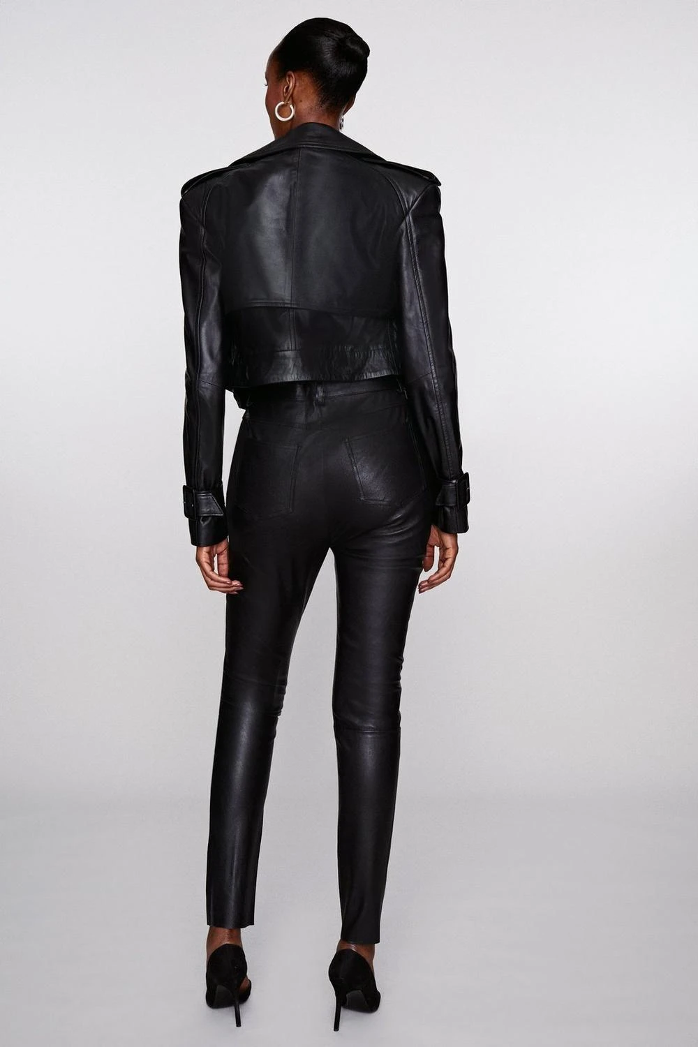 Karen Millen Stretch Leather Five Pocket Jean 6 Karen Millen Stretch Leather Five Pocket Jean - Image 4