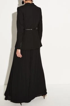 Karen Millen Tailored And Pleat Belted Jumpsuit -Karen Millen shop black tailored and pleat belted jumpsuit 1 1