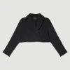 Karen Millen Tailored Cropped Blazer -Karen Millen shop black tailored cropped blazer