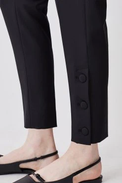Karen Millen Tailored Slim Leg Button Hem Trousers