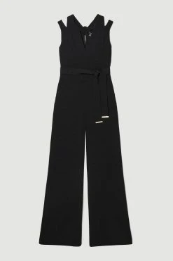 Karen Millen Tall Soft Tailored Wide Leg Jumpsuit 9 Karen Millen Tall Soft Tailored Wide Leg Jumpsuit -Karen Millen shop black tall soft tailored wide leg jumpsuit 2
