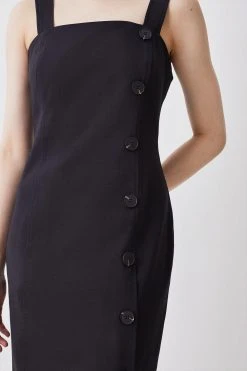 Karen Millen Tall Tailored Button Detail Midi Dress