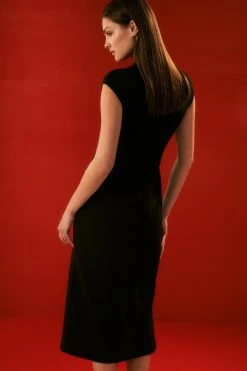 Karen Millen The Founder Embroidered High Neck Midi Column Dress 9 Karen Millen The Founder Embroidered High Neck Midi Column Dress -Karen Millen shop black the founder embroidered high neck midi column dress 2