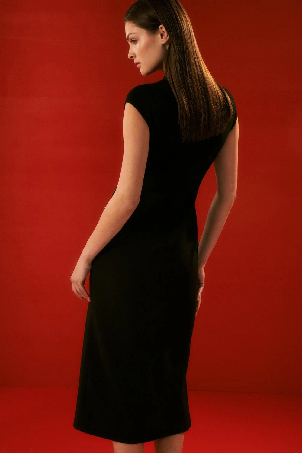 Karen Millen The Founder Embroidered High Neck Midi Column Dress 5 Karen Millen The Founder Embroidered High Neck Midi Column Dress - Image 3