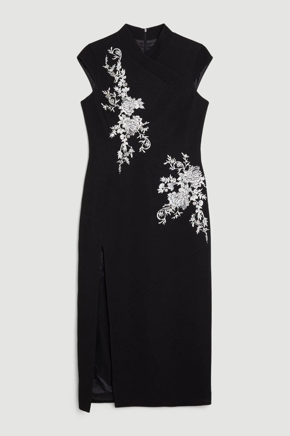 Karen Millen The Founder Embroidered High Neck Midi Column Dress 3 Karen Millen The Founder Embroidered High Neck Midi Column Dress