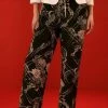 Karen Millen The Founder Koi Printed Woven Trousers -Karen Millen shop black the founder koi printed woven trousers