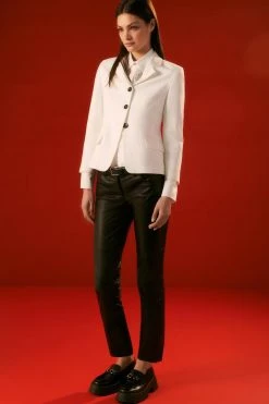 Karen Millen The Founder Veg Tan Stretch Leather Low Rise 5 Pocket Jean 11 Karen Millen The Founder Veg Tan Stretch Leather Low Rise 5 Pocket Jean -Karen Millen shop black the founder veg tan stretch leather low rise 5 pocket jean 1 4