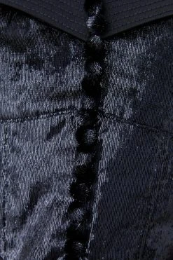 Karen Millen Top Stitch Velvet Satin Sleeved Woven Midi Dress 9 Karen Millen Top Stitch Velvet Satin Sleeved Woven Midi Dress -Karen Millen shop black top stitch velvet satin sleeved woven midi dress 2