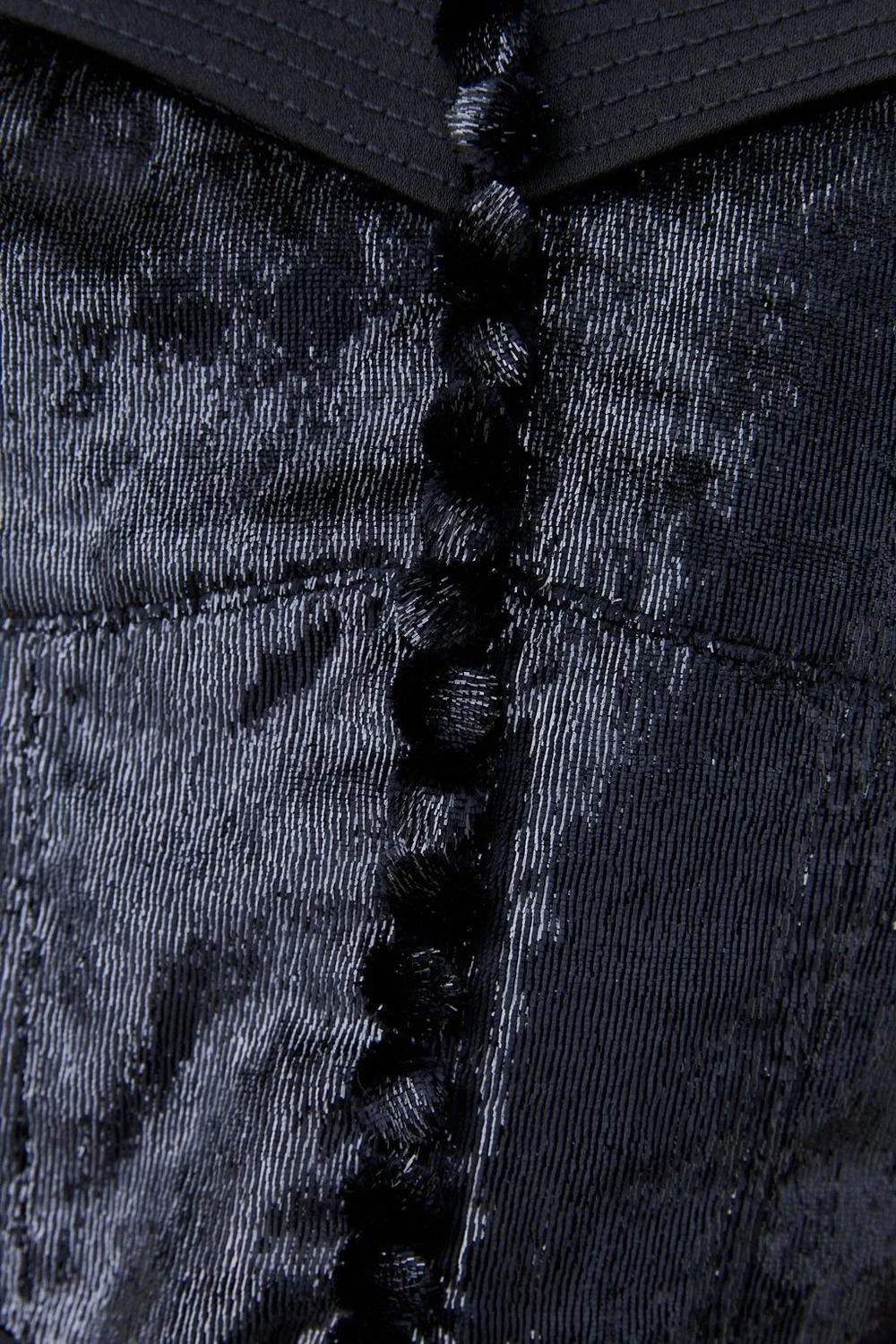 Karen Millen Top Stitch Velvet Satin Sleeved Woven Midi Dress 5 Karen Millen Top Stitch Velvet Satin Sleeved Woven Midi Dress - Image 3