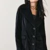 Karen Millen Velvet Longline Coat