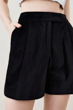 Karen Millen Velvet Tailored Shorts