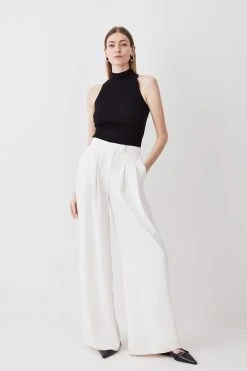 Karen Millen Viscose Blend Funnel Neck Vest