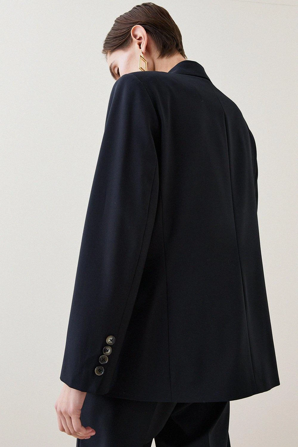 Karen Millen Wool Blend Double Breasted Tailored Jacket 7 Karen Millen Wool Blend Double Breasted Tailored Jacket - Image 5