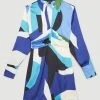 Karen Millen Abstract Colour Block Draped Satin Mini Dress 1 Karen Millen Abstract Colour Block Draped Satin Mini Dress -Karen Millen shop blue abstract colour block draped satin mini dress