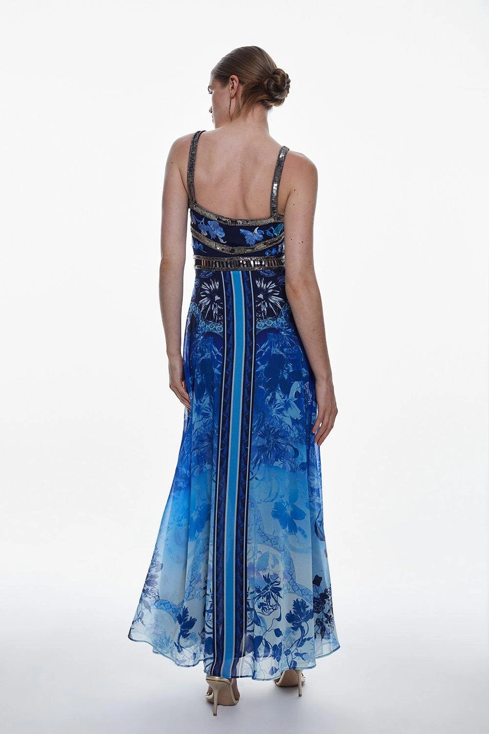 Karen Millen Beaded Embellished Woven Maxi Dress 5 Karen Millen Beaded Embellished Woven Maxi Dress - Image 3