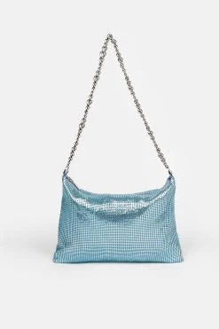 Karen Millen Chainmail Shoulder Bag 8 Karen Millen Chainmail Shoulder Bag -Karen Millen shop blue chainmail shoulder bag 2