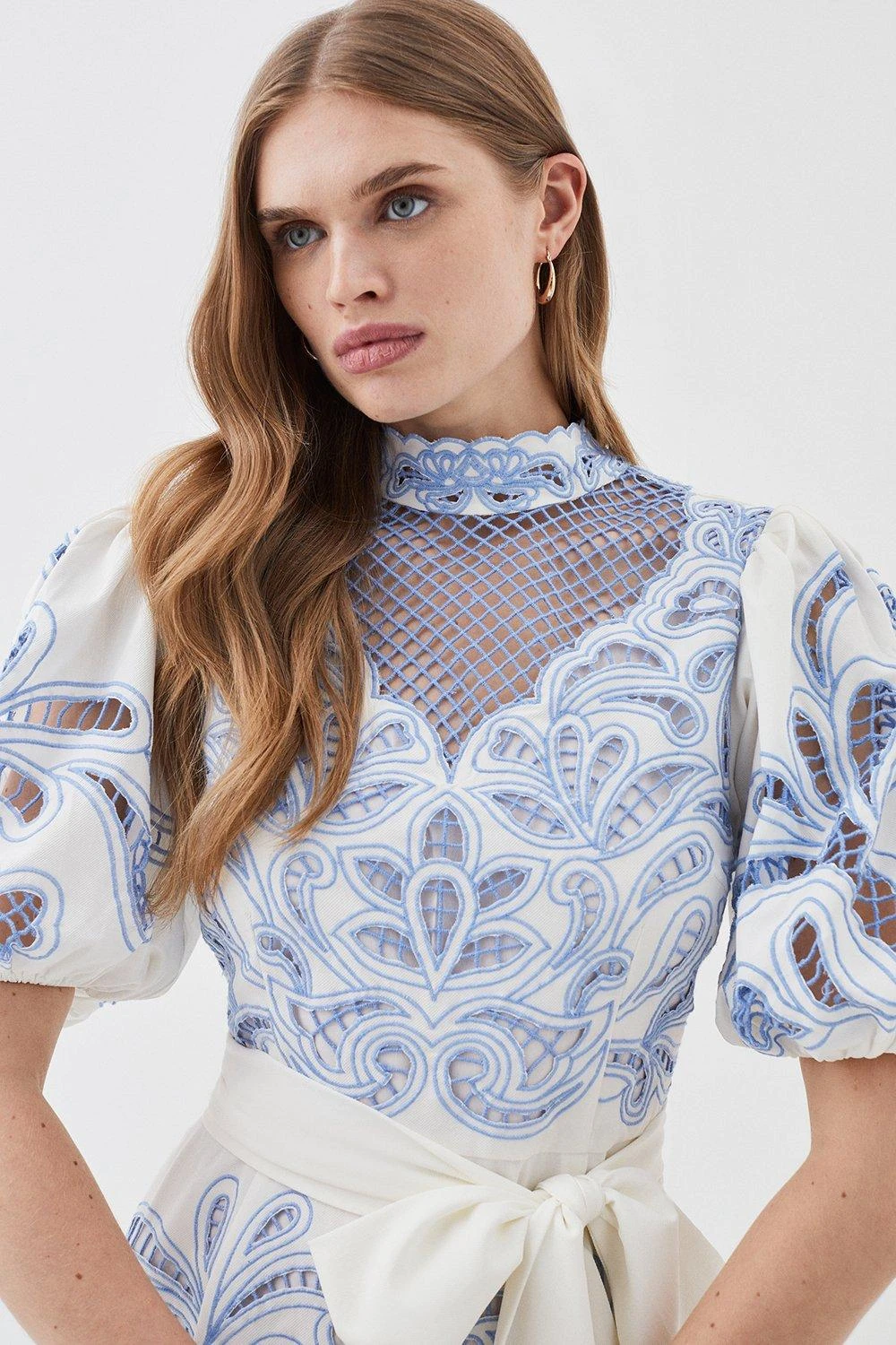 Karen Millen Lydia Millen Cutwork Twill Woven Maxi Dress 3 Karen Millen Lydia Millen Cutwork Twill Woven Maxi Dress