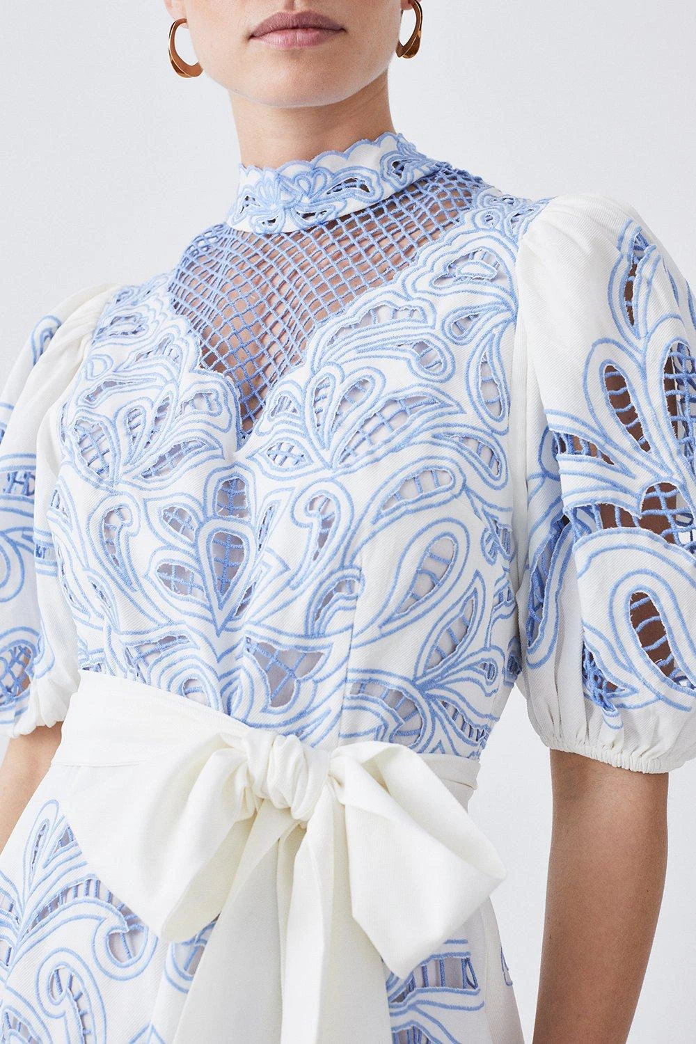 Karen Millen Lydia Millen Petite Cutwork Twill Woven Maxi Dress 7 Karen Millen Lydia Millen Petite Cutwork Twill Woven Maxi Dress - Image 5