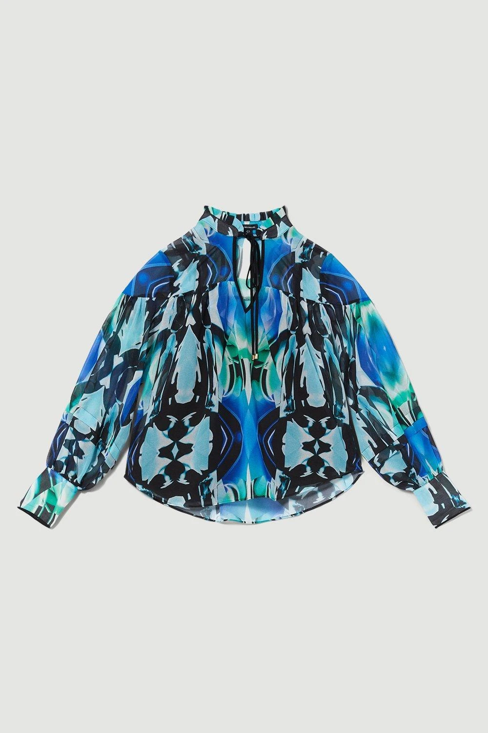 Karen Millen Mirrored Kaleidoscope Woven Blouse 4 Karen Millen Mirrored Kaleidoscope Woven Blouse - Image 2