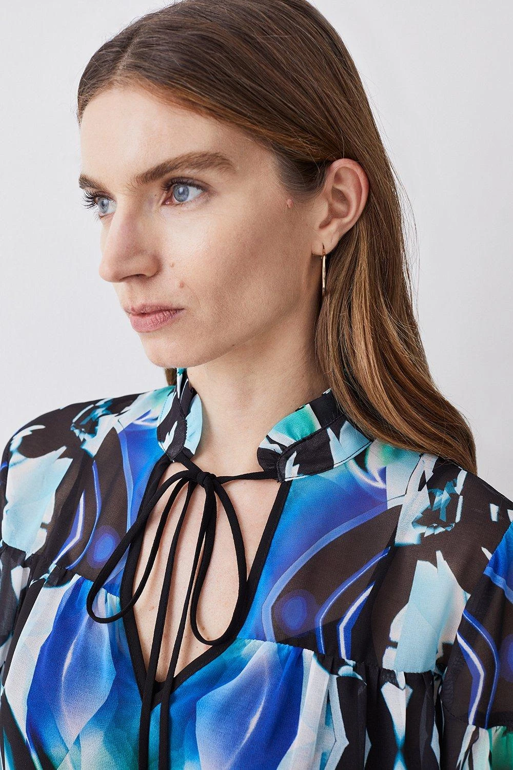 Karen Millen Mirrored Kaleidoscope Woven Blouse 3 Karen Millen Mirrored Kaleidoscope Woven Blouse