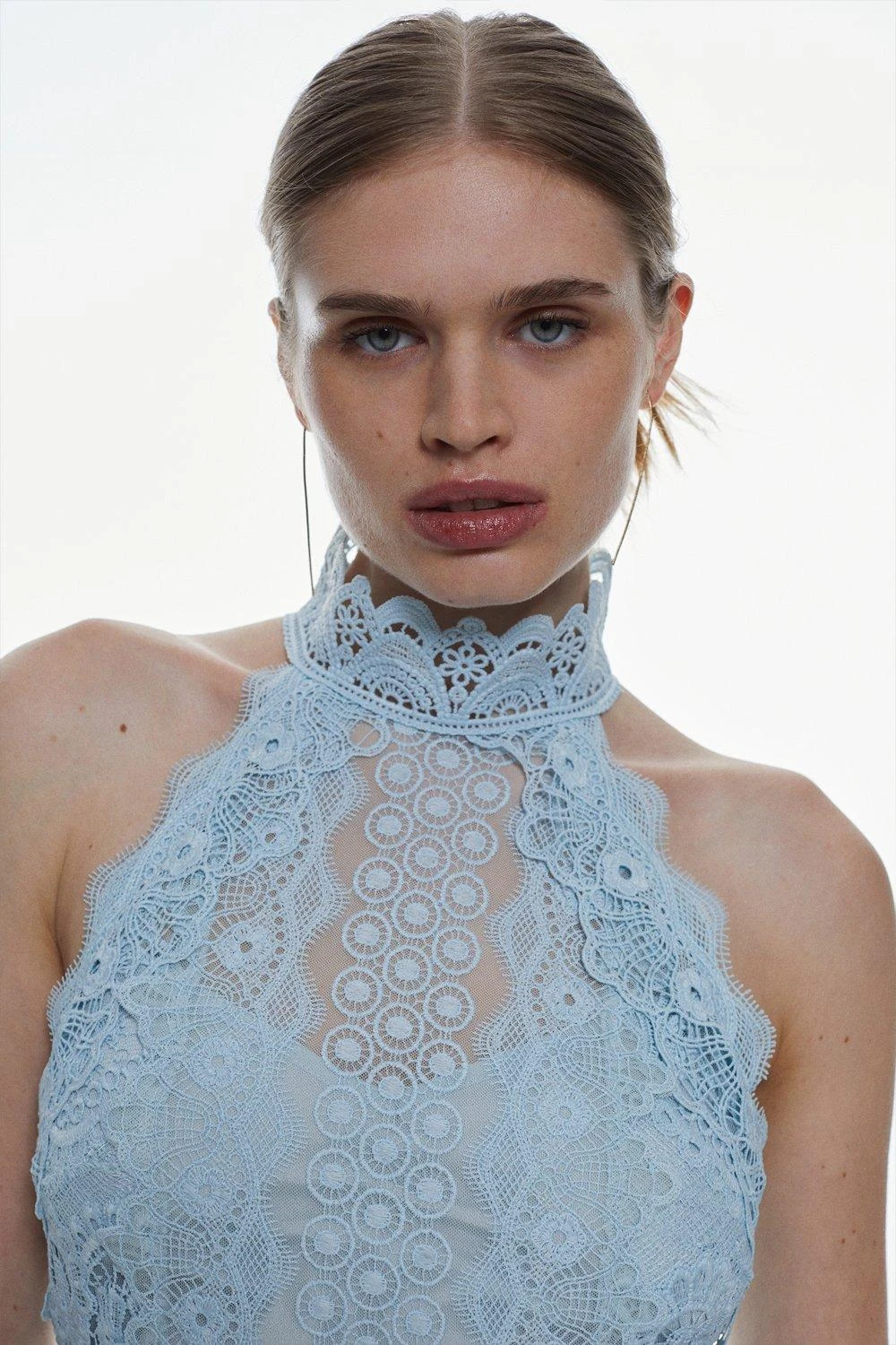 Karen Millen Tall Guipure Lace Mirrored Floral Pleated Woven Midi Dress 7 Karen Millen Tall Guipure Lace Mirrored Floral Pleated Woven Midi Dress - Image 5