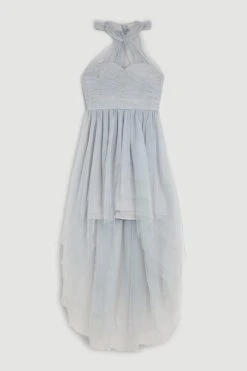 Karen Millen Tulle Halter High Low Midi Dress