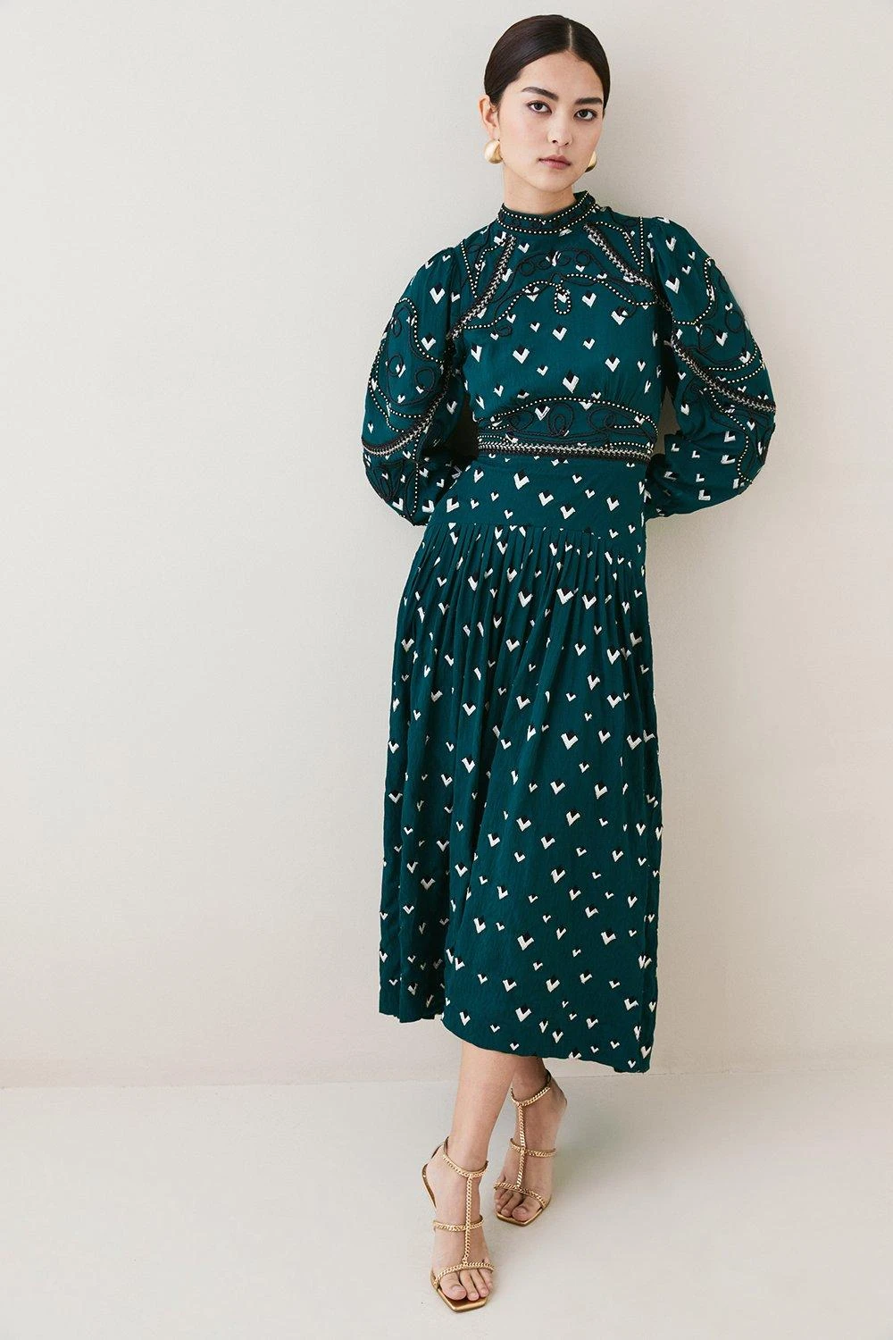 Karen Millen Petite Embroidered Cornelli Tape Woven Dress 5 Karen Millen Petite Embroidered Cornelli Tape Woven Dress - Image 3