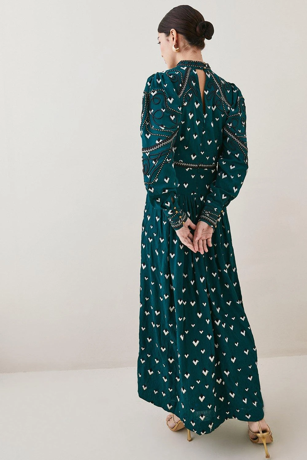 Karen Millen Petite Embroidered Cornelli Tape Woven Dress 7 Karen Millen Petite Embroidered Cornelli Tape Woven Dress - Image 5