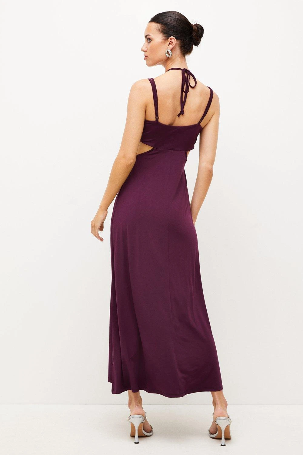 Karen Millen Petite Strap Detail Jersey Crepe Maxi Dress 4 Karen Millen Petite Strap Detail Jersey Crepe Maxi Dress - Image 2