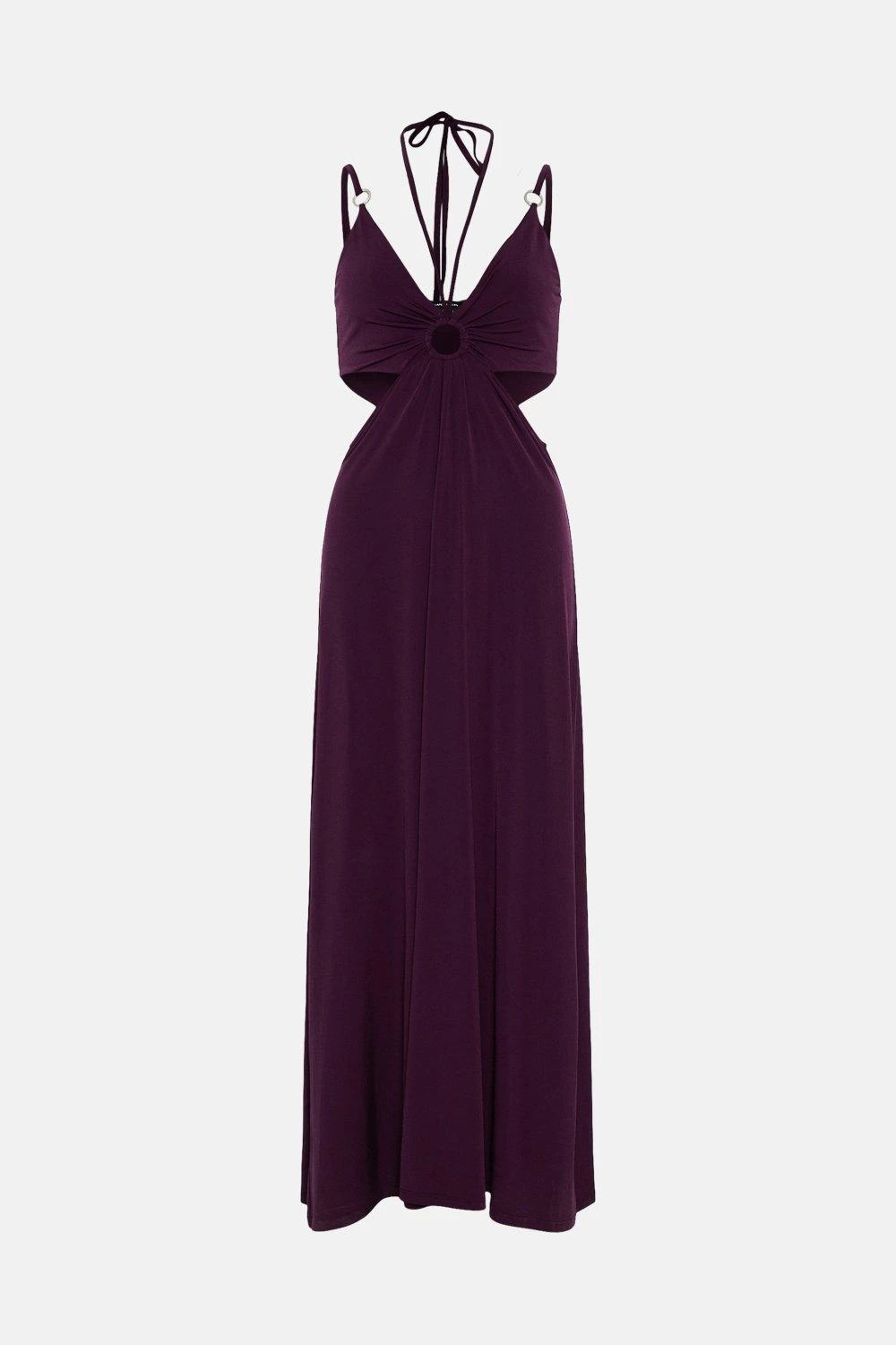 Karen Millen Petite Strap Detail Jersey Crepe Maxi Dress 6 Karen Millen Petite Strap Detail Jersey Crepe Maxi Dress - Image 4
