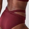 Karen Millen Slinky Strappy Bikini Bottoms -Karen Millen shop burgundy slinky strappy bikini bottoms