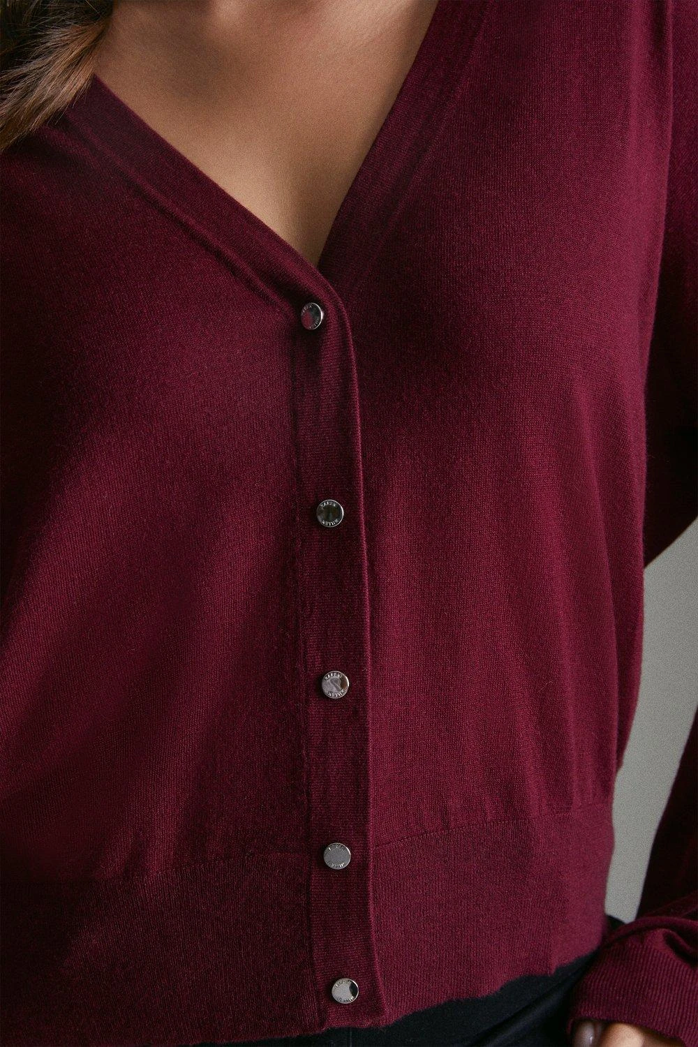 Karen Millen Plus Size Cashmere Blend V Neck Cardigan 3 Karen Millen Plus Size Cashmere Blend V Neck Cardigan