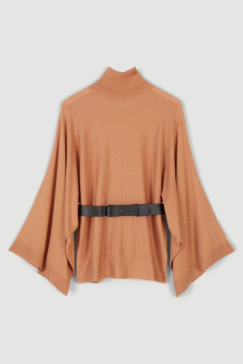 Karen Millen Belted Cashmere Blend Drape Sleeve Jumper 3 Karen Millen Belted Cashmere Blend Drape Sleeve Jumper