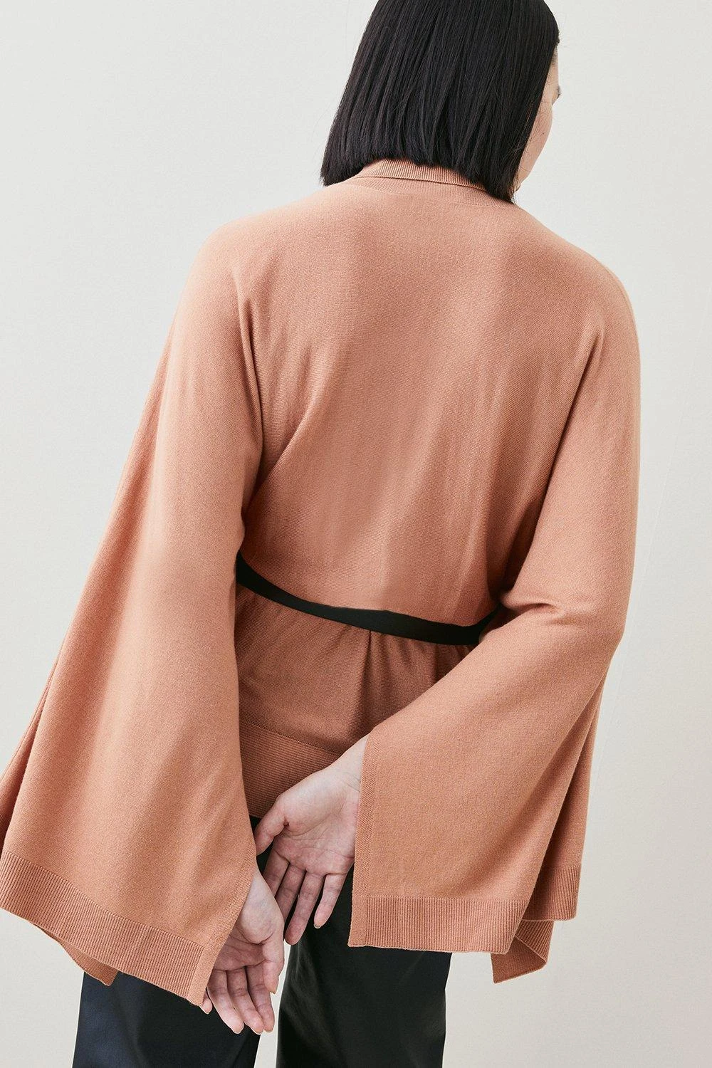 Karen Millen Belted Cashmere Blend Drape Sleeve Jumper 4 Karen Millen Belted Cashmere Blend Drape Sleeve Jumper - Image 2