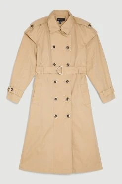Karen Millen Belted Trench Coat -Karen Millen shop camel belted trench coat 2