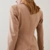 Karen Millen Italian Jacquard Single Breasted Blazer -Karen Millen shop camel italian jacquard single breasted blazer