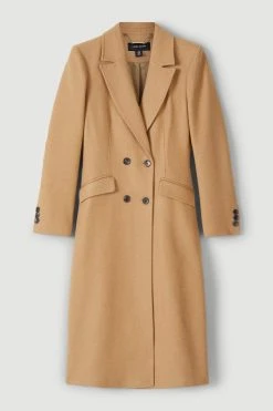 Karen Millen Italian Virgin Wool Fitted Coat 9 Karen Millen Italian Virgin Wool Fitted Coat -Karen Millen shop camel italian virgin wool fitted coat 1 3