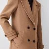 Karen Millen Italian Wool Double Breasted Maxi Coat -Karen Millen shop camel italian wool double breasted maxi coat