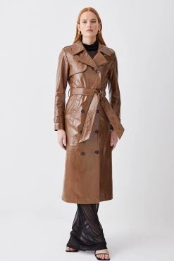 Karen Millen Patent Leather Trench Coat